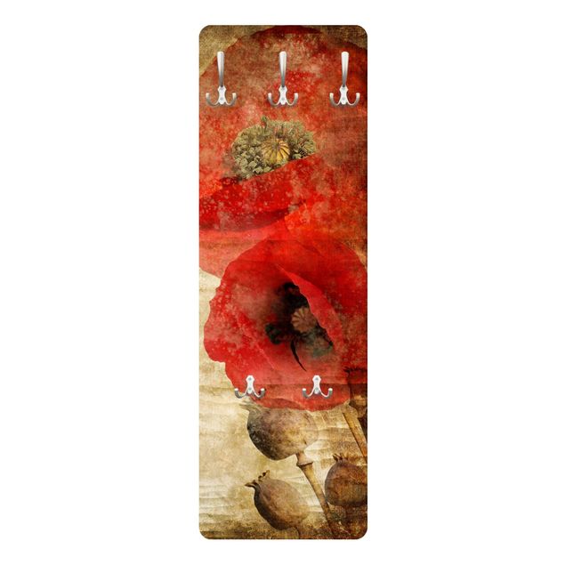 Garderobe Blumen - Poppy Flower - Rot