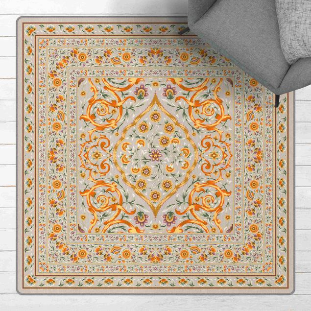 Teppich Perser Prächtiger Ornamentteppich beige