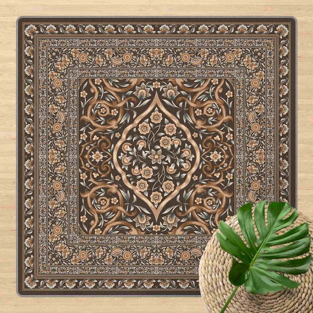 Teppich Perser Prächtiger Ornamentteppich braun