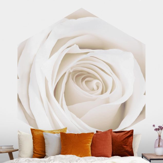 Rosentapete Pretty White Rose