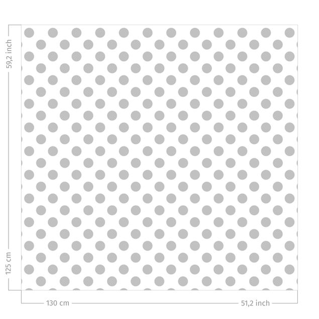 Vorhänge Muster Punkte Grau auf Weiß