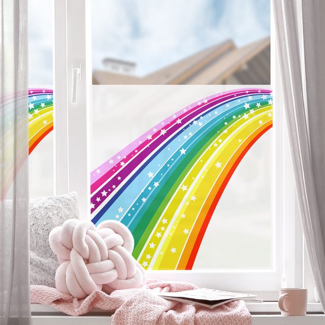 Fensterfolie Wohnzimmer Rainbow