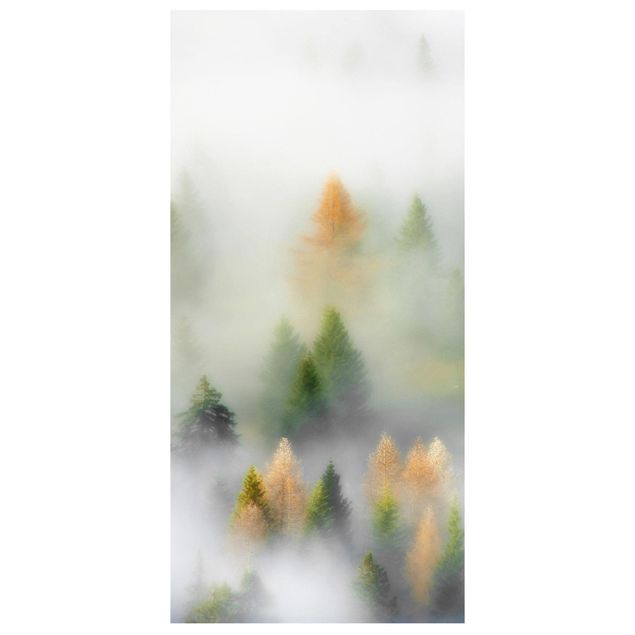 Raumteiler - Nebelwald im Herbst - 250x120cm