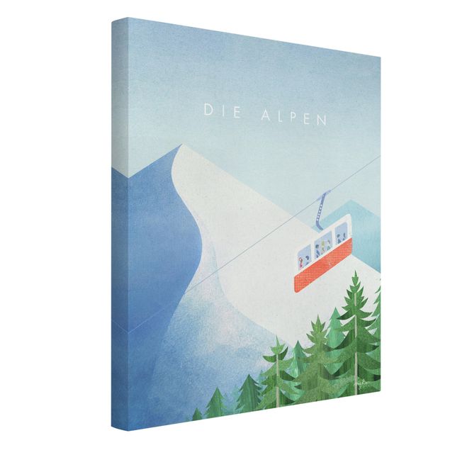 Kunstdrucke auf Leinwand Reiseposter - Alpen