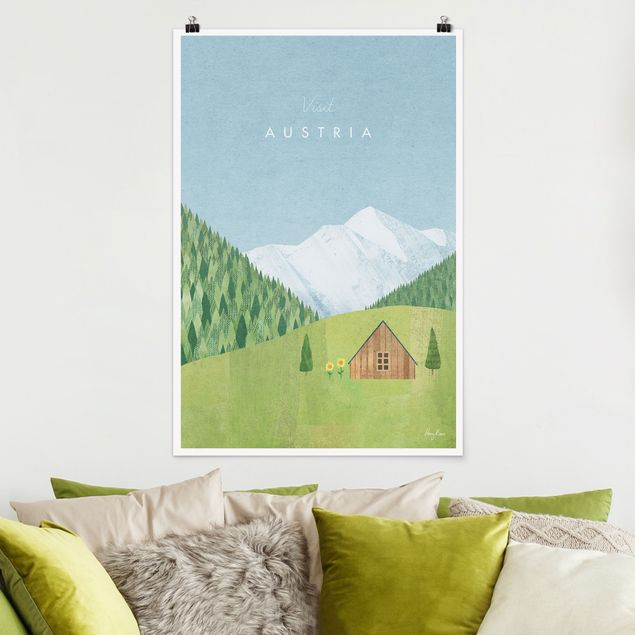 Poster Illustration Reiseposter - Austria