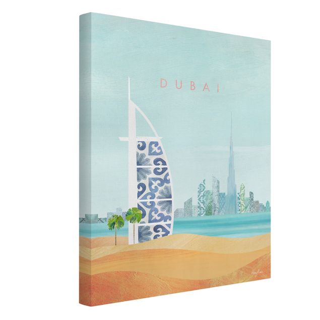 Leinwandbilder Strand und Meer Reiseposter - Dubai
