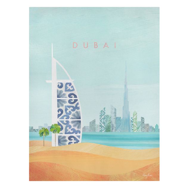 Kunstdrucke auf Leinwand Reiseposter - Dubai