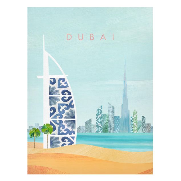 Magnettafel Strand Reiseposter - Dubai