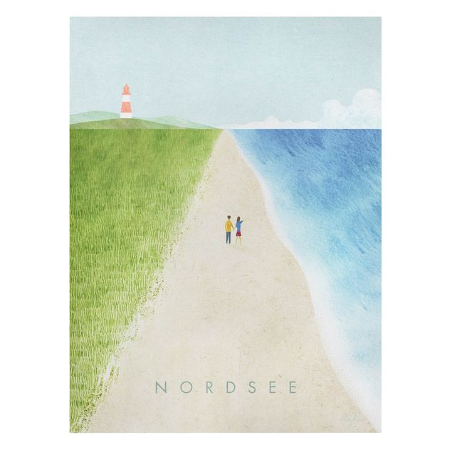 Leinwandbild Kunstdruck Reiseposter - Nordsee