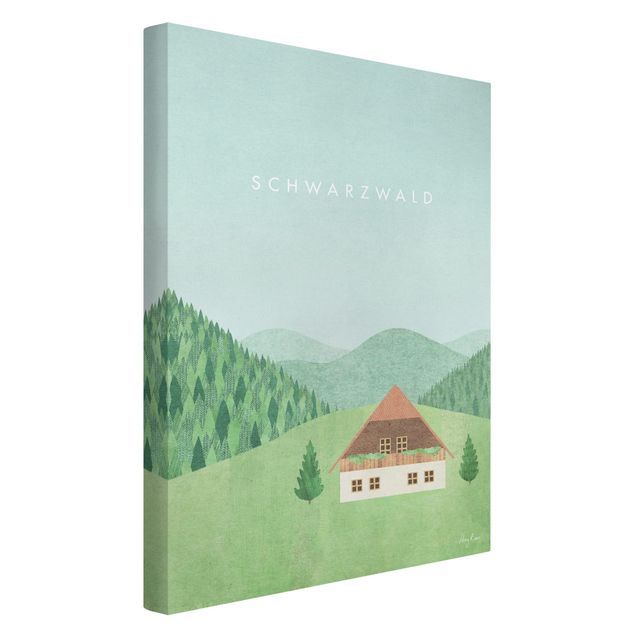 Leinwand Kunstdruck Reiseposter - Schwarzwald