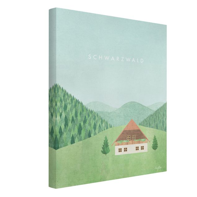 Leinwandbild Kunstdruck Reiseposter - Schwarzwald