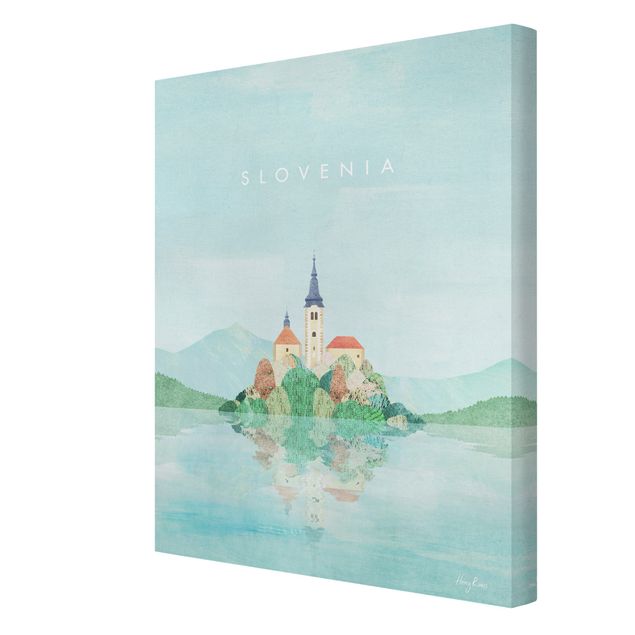 Leinwand Kunstdruck Reiseposter - Slowenien