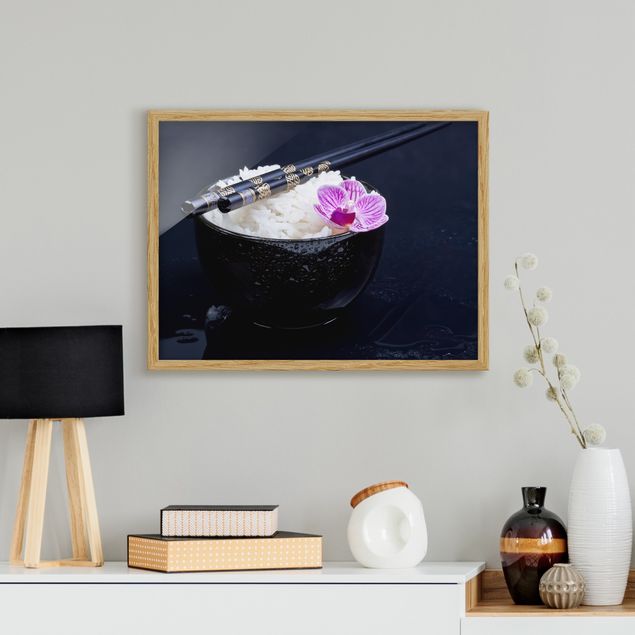 Bilder für die Wand Reisschale mit Orchidee