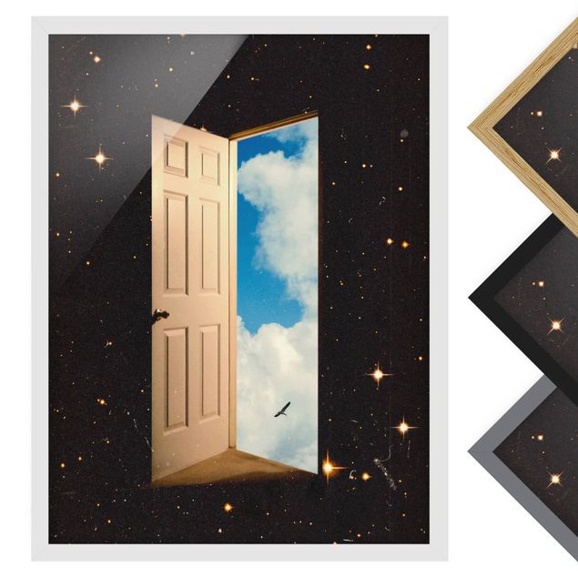Bild mit Rahmen - Retro Collage - Das Portal - Hochformat - 3:4
