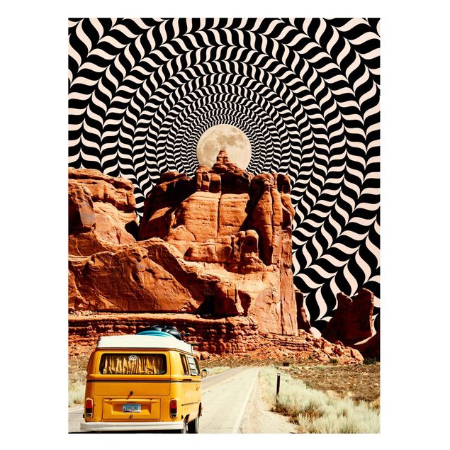 Magnettafel mit Motiv Retro Collage - The Best Road Trip II