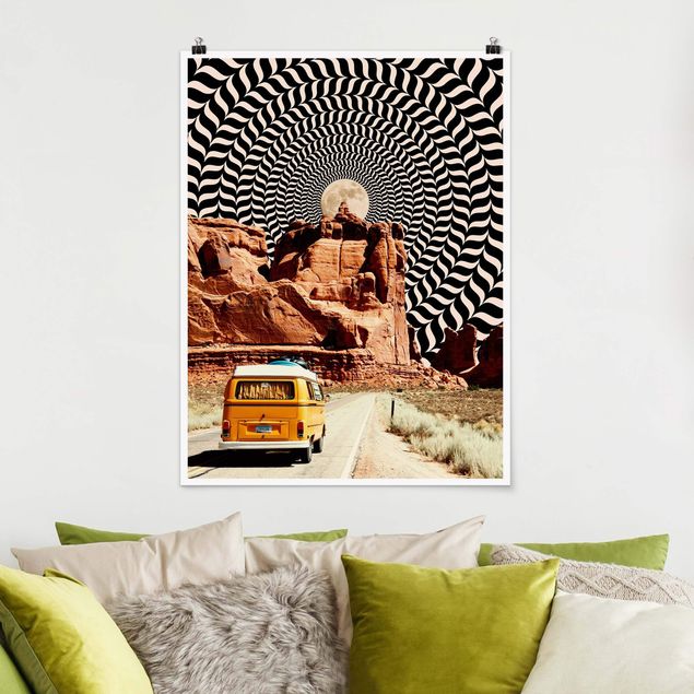 Poster Kunstdruck Retro Collage - Der beste Roadtrip II