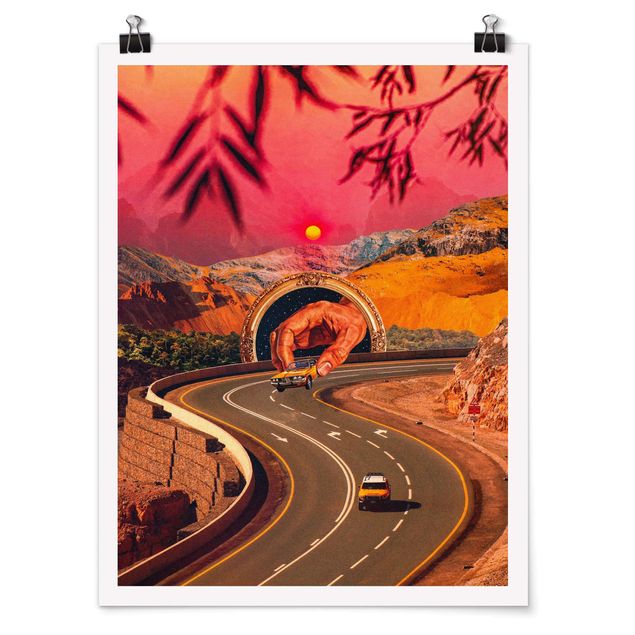 Poster kaufen Retro Collage - Die Wettfahrt
