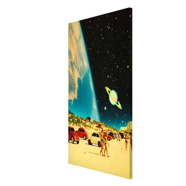 Magnettafel mit Motiv Retro Collage - Galactic Beach