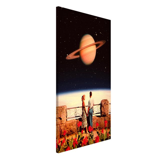 Magnettafel Blumen Retro Collage - Love In Space