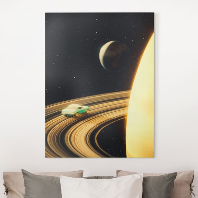 Leinwandbilder XXL Retro Collage - Saturn Highway