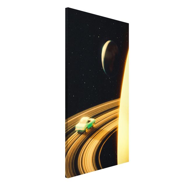 Magnettafel schwarz Retro Collage - Saturn Highway