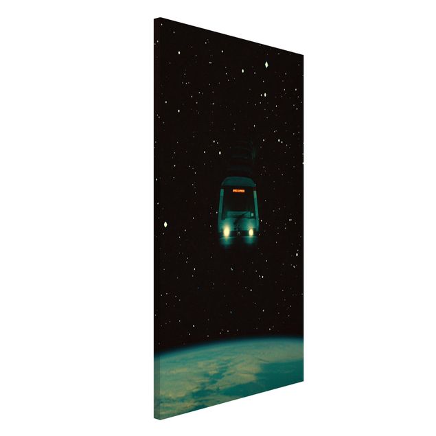 Magnettafel schwarz Retro Collage - Space Express