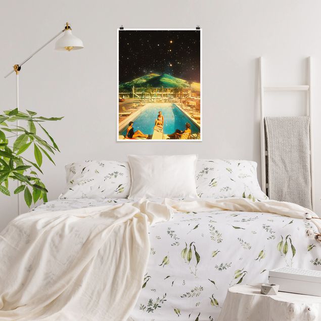 Poster kaufen Retro Collage - Weltraum Pool