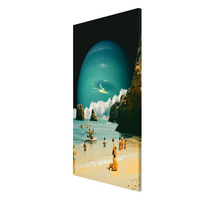 Magnettafel Retro Collage - Space Beach