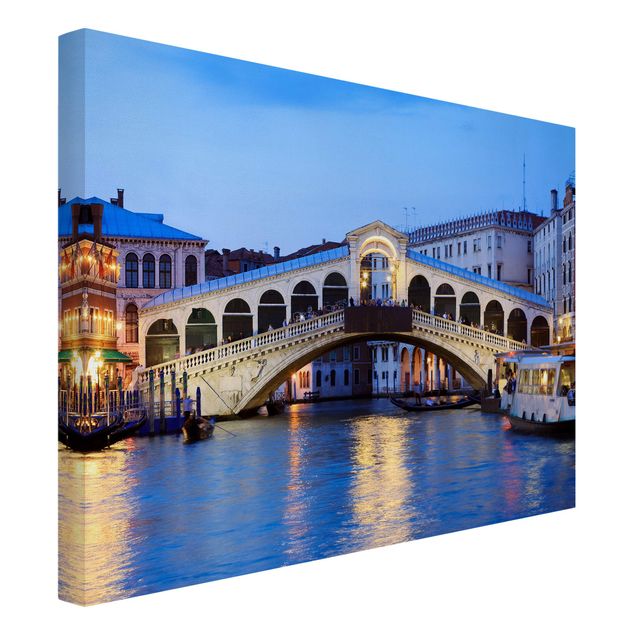 Moderne Leinwandbilder Wohnzimmer Rialtobrücke in Venedig