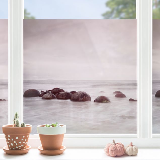 Fensterbild Landschaft Rosa Meerblick