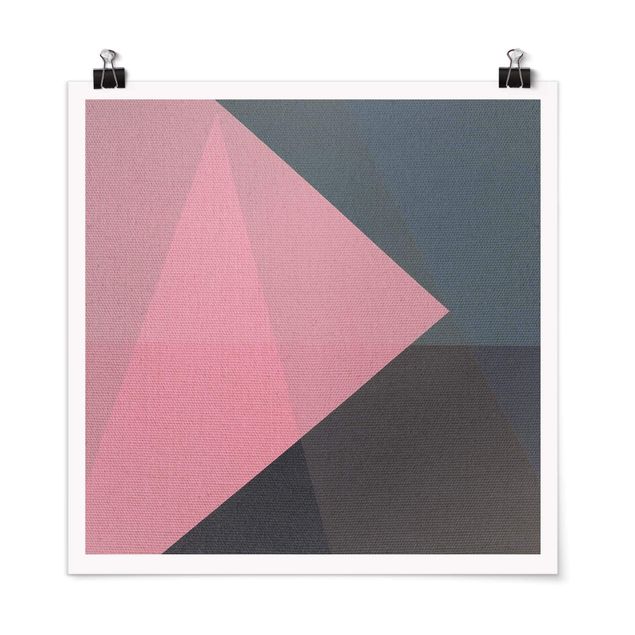 Poster abstrakt Rosa Transparenz Geometrie
