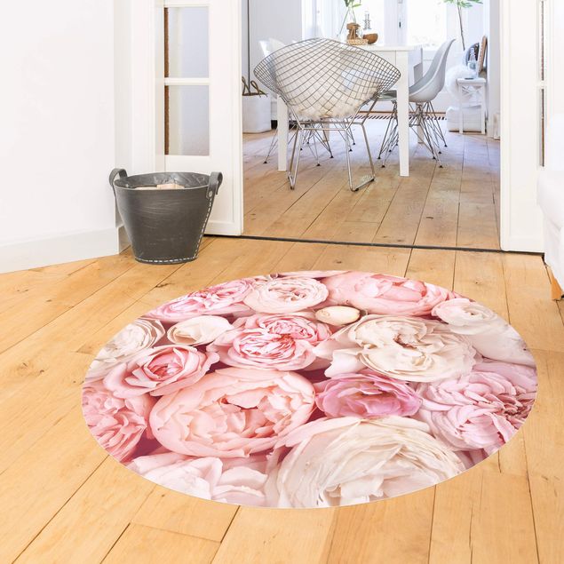 teppich für balkon Rosen Rosé Koralle Shabby