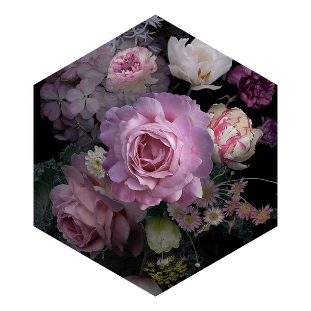 Wandtapete Design Rosentraum Bouquet