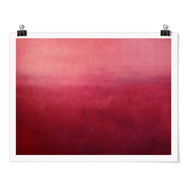 Poster abstrakt Rote Wüste