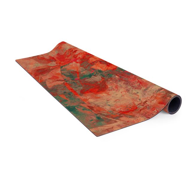 Teppich abstrakt Roter Feuertanz
