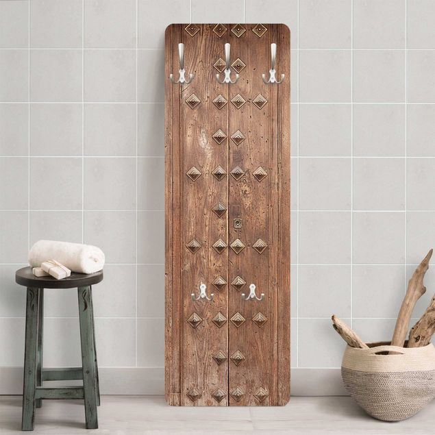 Garderobenpaneel Rustikale spanische Holztür