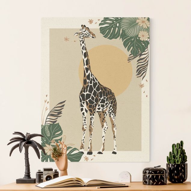 Leinwand Bilder XXL Safari Tiere - Giraffe