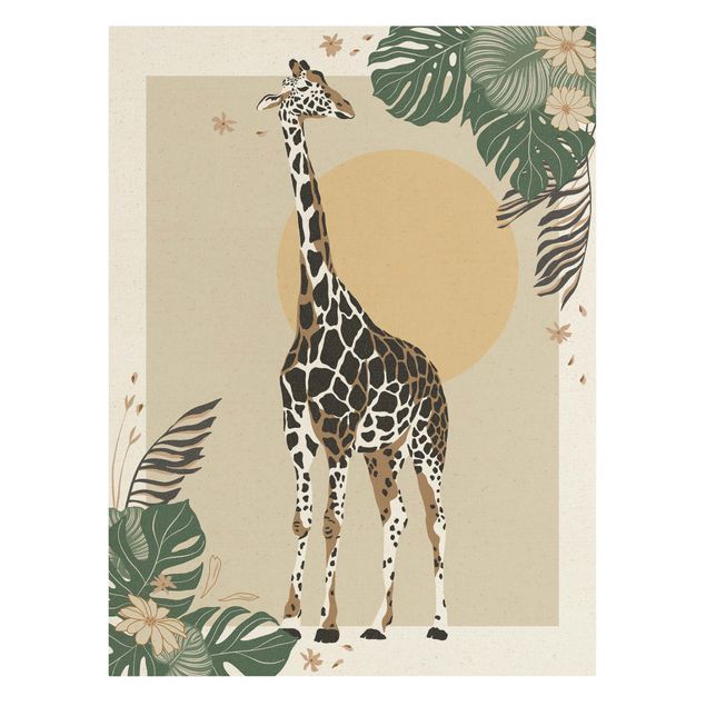 Tierbilder auf Leinwand Safari Tiere - Giraffe