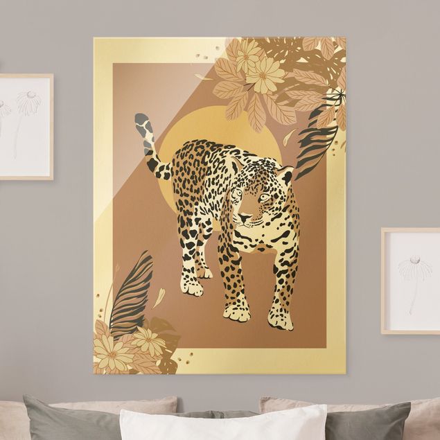 Glasbilder XXL Safari Tiere - Leopard