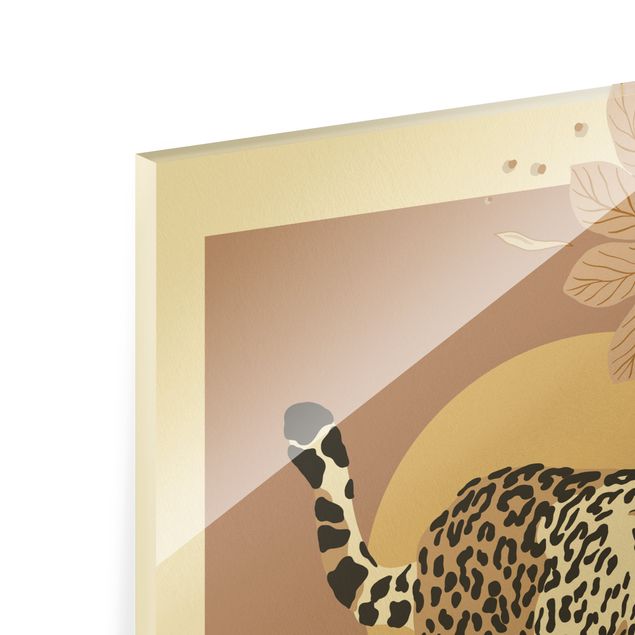 Glasbilder Safari Tiere - Leopard