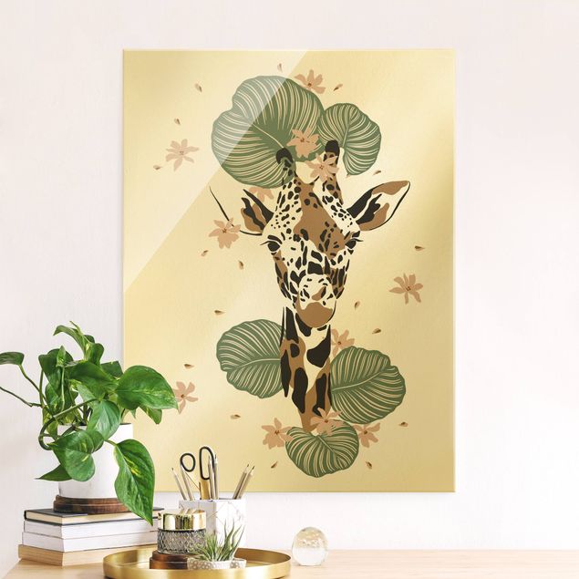 Wandbilder Tiere Safari Tiere - Portrait Giraffe