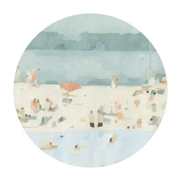 Runder Vinyl-Teppich - Sandbank im Meer II