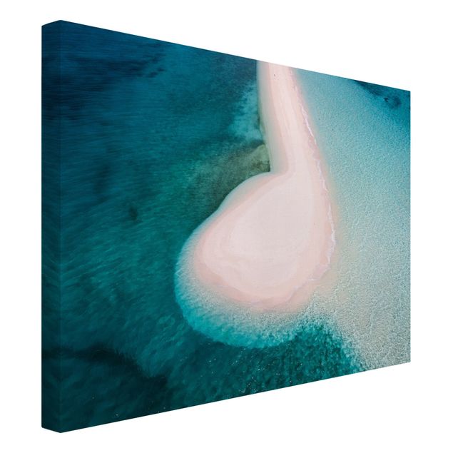 Wandbilder Wohnzimmer modern Sandbank im Ozean