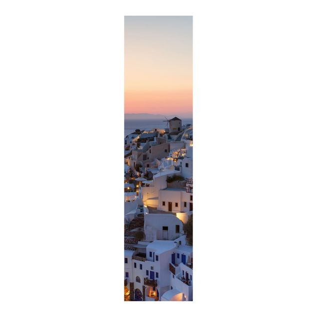 Schiebegardinen 3er Set Santorini bei Nacht
