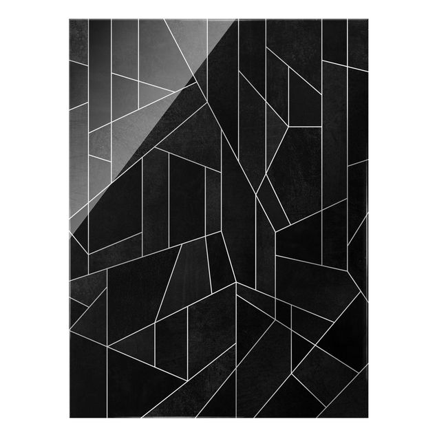 Schöne Wandbilder Schwarz Weiß Geometrie Aquarell