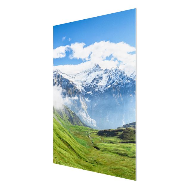 Forex Fine Art Print - Schweizer Alpenpanorama - Hochformat 3:4