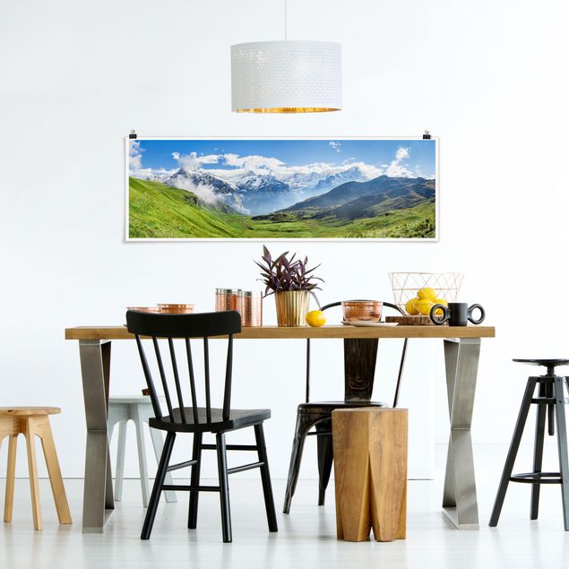 Schöne Wandbilder Schweizer Alpenpanorama