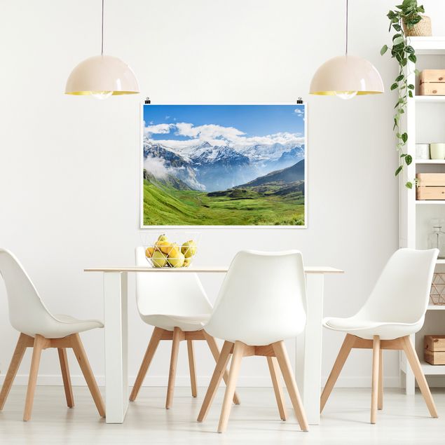 Schöne Wandbilder Schweizer Alpenpanorama