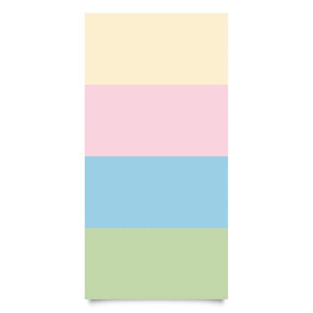 Wandtattoo selber gestalten Set mit 4 Streifen Pastellfarben - Cremé Rosé Pastellblau Mint
