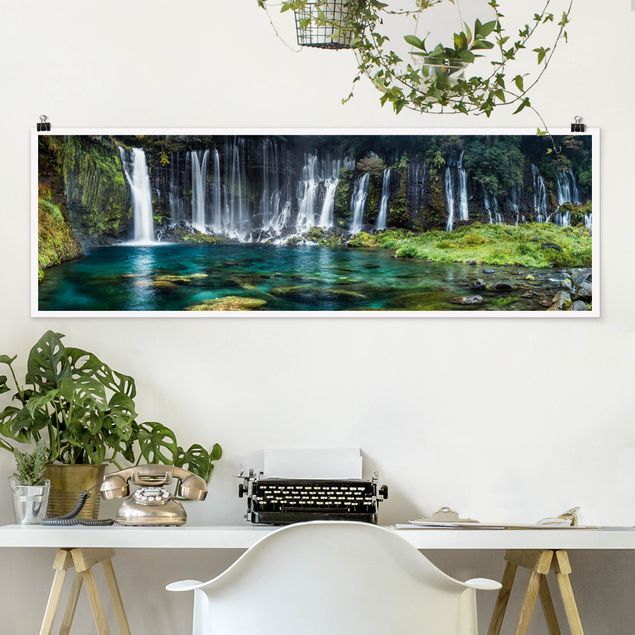 Poster Landschaft Shiraito Wasserfall